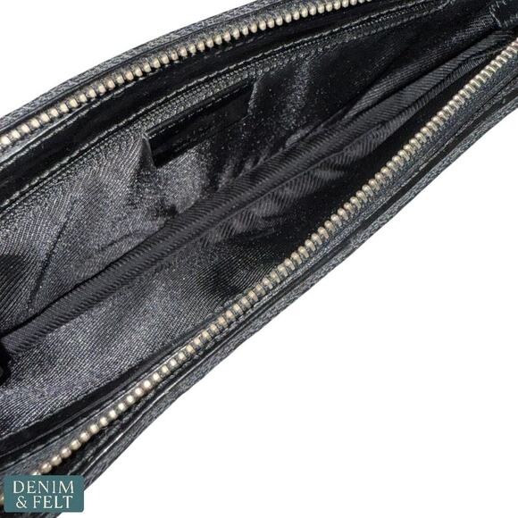 Gucci Black GG Monogram Mini Shoulder Bag with Patent Leather Trim, Vintage - Picture 13 of 16